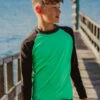 Boys Swim Snapper Rock Green Black Rash Top -Little Boys Clothes Sales 1 B90097 5