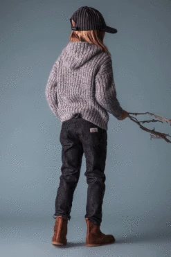 Tocoto Vintage Denim Boys Pants -Little Boys Clothes Sales 1 dark denim b