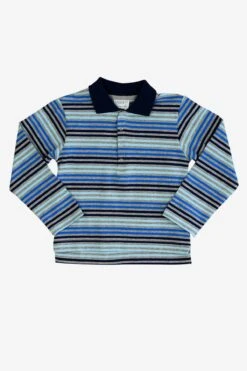 Toobydoo Long Sleeve Polo Boys Shirt - Light Blue