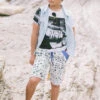 Boys Shorts Mini Shatsu Vintage Splatter -Little Boys Clothes Sales 1 splatter