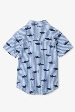 Boys Shirt Hatley Seersucker Shark -Little Boys Clothes Sales 1file 1