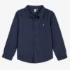 3pommes Navy Button Down Boys Shirt -Little Boys Clothes Sales 1navy