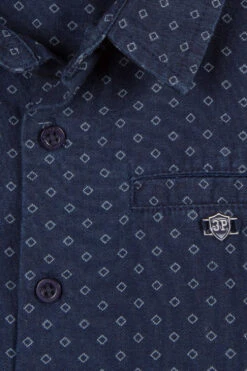 3pommes Navy Button Down Boys Shirt -Little Boys Clothes Sales 1navyc