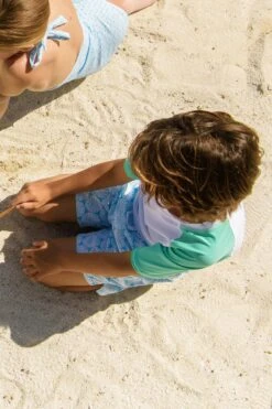 Boys Swim Snapper Rock Sustainable Kids Rashguard (Size 3 Left) -Little Boys Clothes Sales 1oceaniashortb