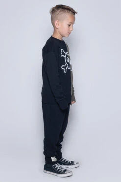 Nununu Rounded Baggy Kids Pants - Black -Little Boys Clothes Sales 1roundedbaggyb