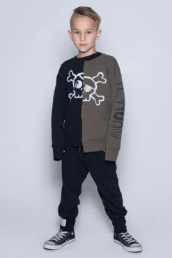 Nununu Rounded Baggy Kids Pants - Black -Little Boys Clothes Sales 1roundedbaggyc