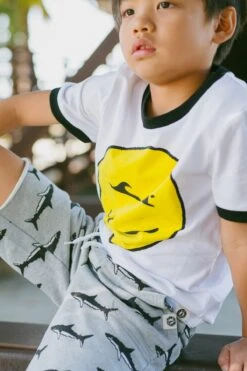 Boys Shorts Mini Shatsu Pixel Shark -Little Boys Clothes Sales 1sharkshort