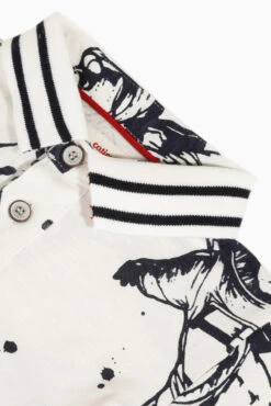 Catimini Astronaut Boys Polo Shirt -Little Boys Clothes Sales 1spacepoloc
