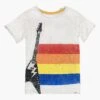 Boys T-Shirt Appaman Guitar Stripes (Size 8 Left) -Little Boys Clothes Sales GuitarStripeShirt Flat1