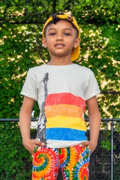 Boys T-Shirt Appaman Guitar Stripes (Size 8 Left) -Little Boys Clothes Sales GuitarStripeShirtlifestyle2