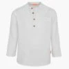 Sunuva Nehru Collar Boys Shirt - White -Little Boys Clothes Sales S2665 enhancedb