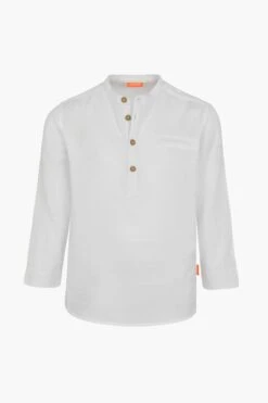 Sunuva Nehru Collar Boys Shirt - White
