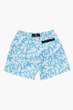 Boys Swim Snapper Rock Aqua Bloom Volley Board Shorts -Little Boys Clothes Sales aqua bloom volley board swim shorts 3 blue