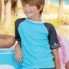 Boys Swim Sea Blue Rash Guard -Little Boys Clothes Sales aqua rash