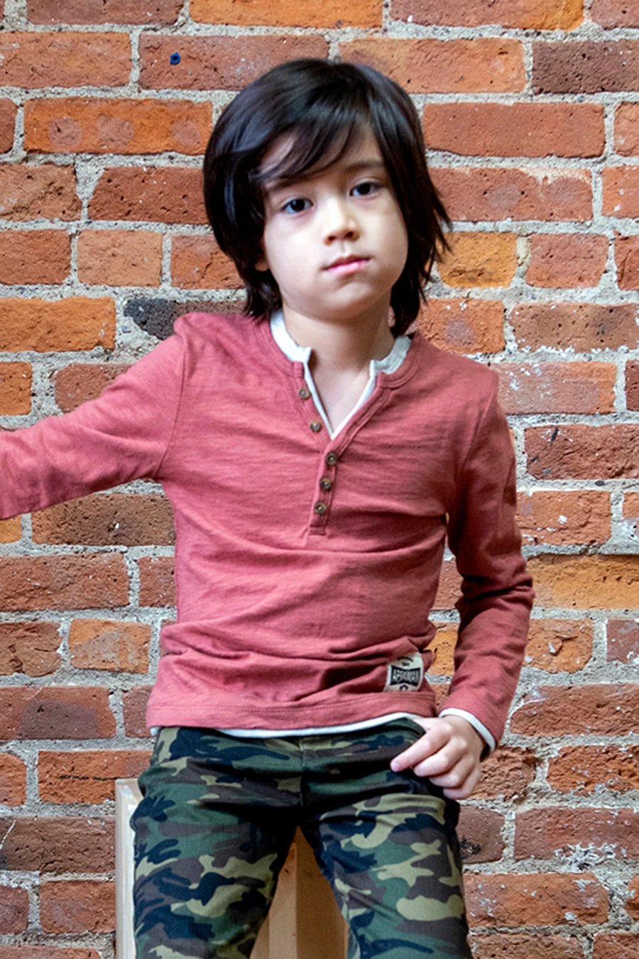 Boys Shirt Appaman Camden - Clay 3 Boys Shirt Appaman Camden - Clay