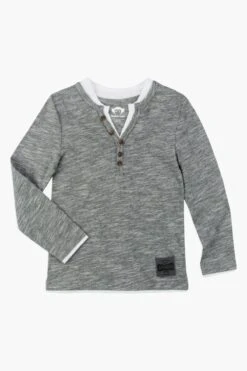 Boys Shirt Appaman Camden - Grayscale Stripe