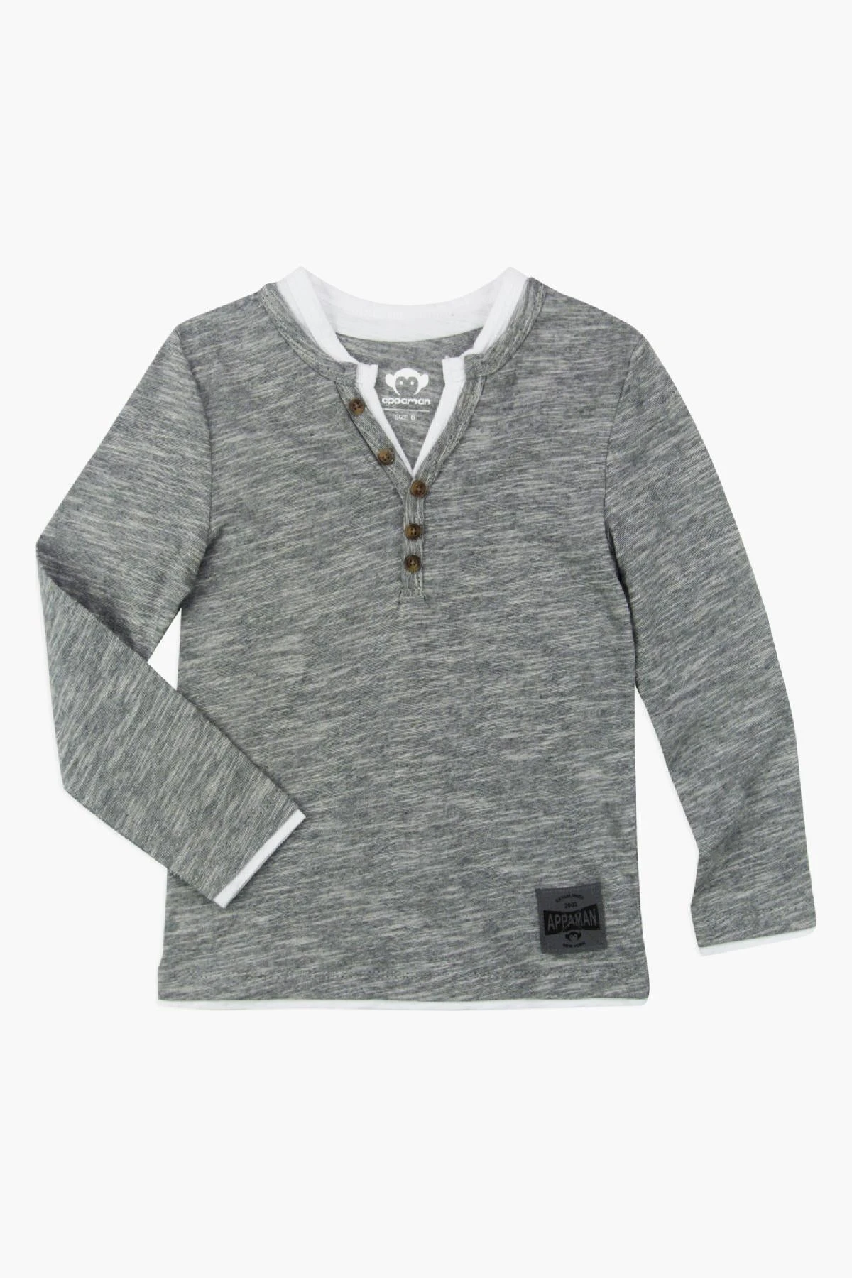 Boys Shirt Appaman Camden - Grayscale Stripe 3 Boys Shirt Appaman Camden - Grayscale Stripe