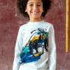 Boys Shirt Appaman Motorcycle Cloud Heather -Little Boys Clothes Sales cloudheathergraphic lifetsyle cut