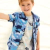 Hatley Dinosaur Camo Boys Shirt -Little Boys Clothes Sales dinosaur camo boys shirt 3 sky blue
