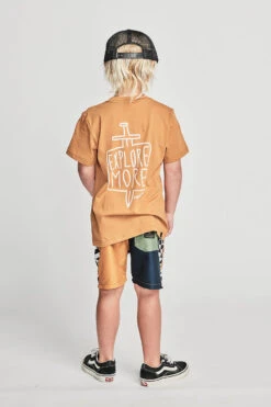 Boys T-Shirt Munster Kids Explore Light Mustard -Little Boys Clothes Sales explore light mustard 2 light mustard