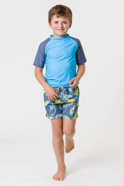 Boys Swim Snapper Rock Going Bananas Volley Board Shorts -Little Boys Clothes Sales going bananas volley board swim shorts 1 slate