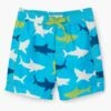 Boys Swim Hatley Great White Sharks Trunks -Little Boys Clothes Sales great white sharks boys swim trunks 1 ocean blue