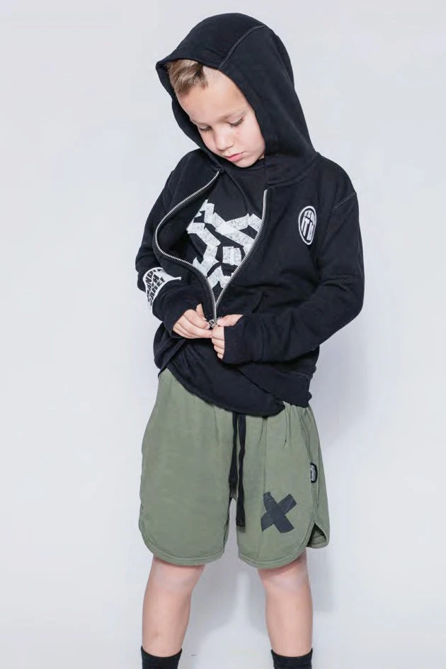 Boys Shorts Nununu Gym - Olive 3 Boys Shorts Nununu Gym - Olive