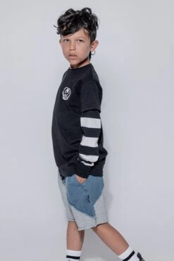 Boys Shorts Nununu Hybrid -Little Boys Clothes Sales hybrid kids shorts 5 grey