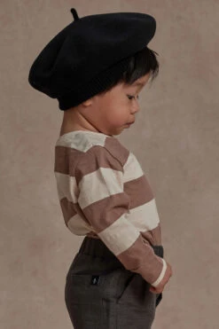 Boys Shirt Rylee + Cru Long Sleeve Stripe -Little Boys Clothes Sales long sleeve skater tee 2 mocha stripe