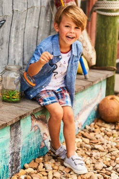 Hatley Nautical Anchors Boys Shirt -Little Boys Clothes Sales nautical anchors boys shirt 2 white