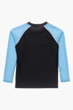 Boys Swim Snapper Rock Navy Aqua Rash Top -Little Boys Clothes Sales navy aqua long sleeve sustainable rash top 3 blue