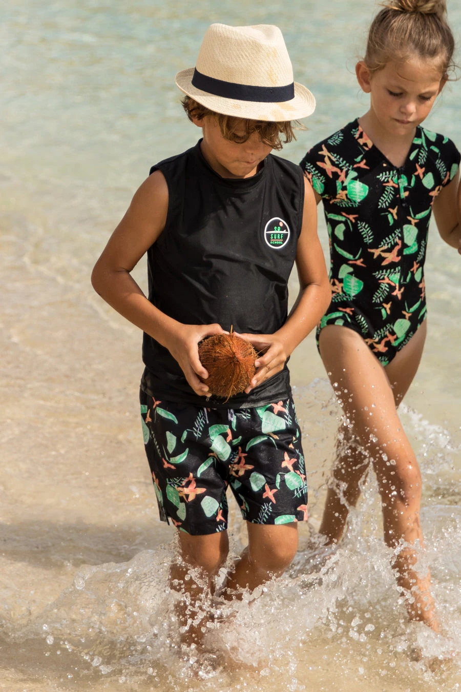 Boys Swim Snapper Rock Neon Rainforest Volley Board Shorts 4 Boys Swim Snapper Rock Neon Rainforest Volley Board Shorts - Image 2