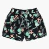 Boys Swim Snapper Rock Neon Rainforest Volley Board Shorts -Little Boys Clothes Sales neon rainforest volley board swim shorts 4 black