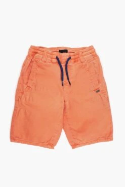 Boys Shorts IKKS Pull-Up - Tangerine -Little Boys Clothes Sales pull up boys shorts tangerine 1 tangerine