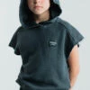 Boys Nununu Sleeveless Raw Hoodie -Little Boys Clothes Sales sleeveless raw hoodie 1 dyed graphite