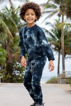 Feather 4 Arrow Tie Dye Cruz Kids Sweatpants -Little Boys Clothes Sales tie dye cruz kids sweatpants 1 black