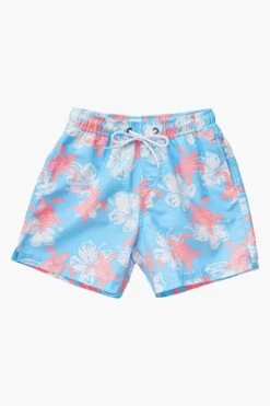 Boys Swim Snapper Rock Turtle Tide Volley Board Shorts -Little Boys Clothes Sales turtle tide volley board swim shorts 5 blue