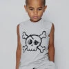 Nununu U Have Mail Sleeveless Kids T-Shirt -Little Boys Clothes Sales u have mail sleeveless kids t shirt 1 ice grey