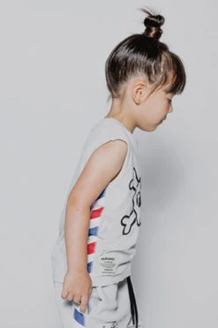 Nununu U Have Mail Sleeveless Kids T-Shirt -Little Boys Clothes Sales u have mail sleeveless kids t shirt 2 ice grey