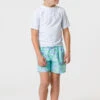 Boys Swim Snapper Rock White Short Sleeve Rash Top -Little Boys Clothes Sales white short sleeve rash top 1 white